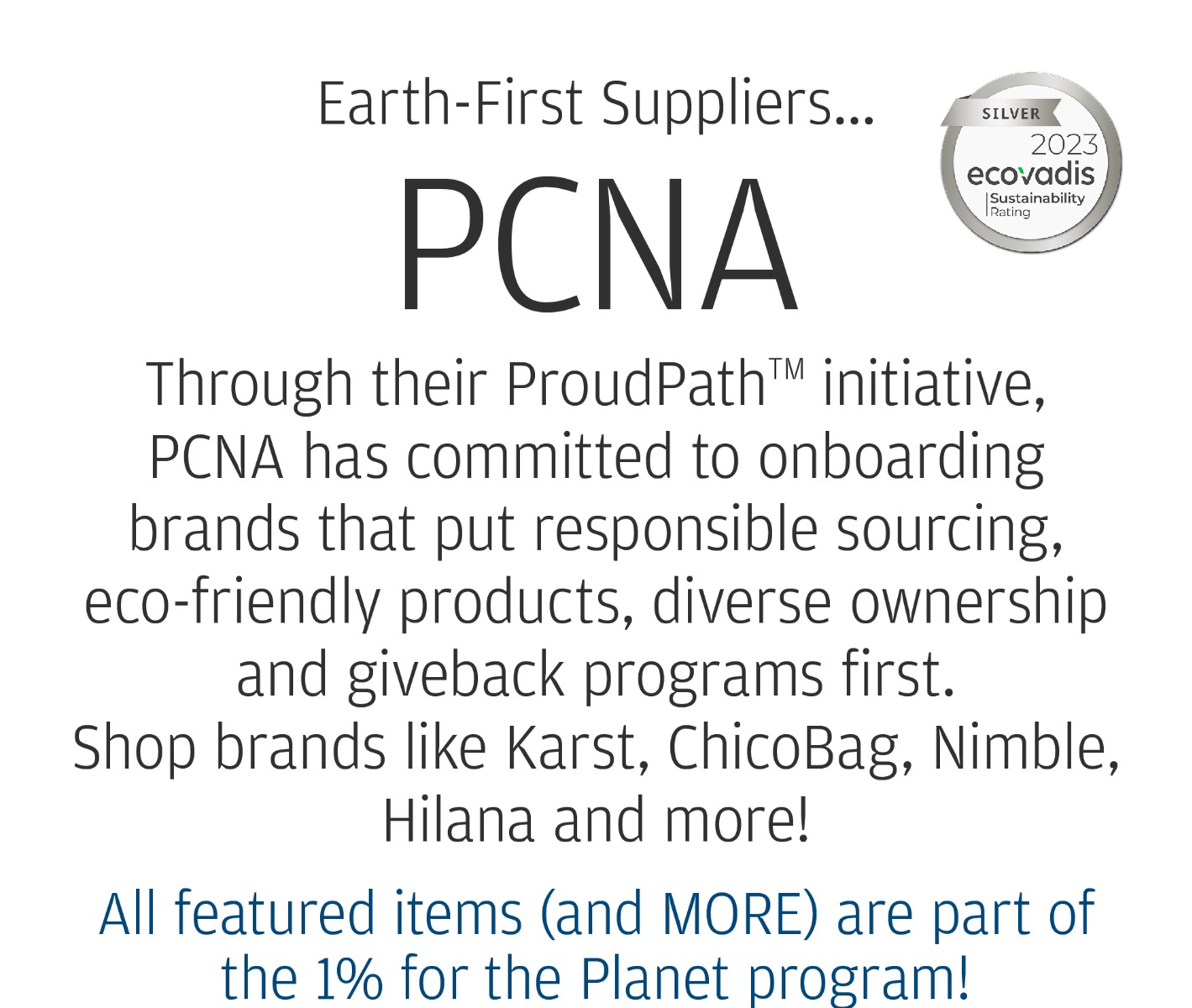 Shop eco-friendly and sustainable items from PCNA